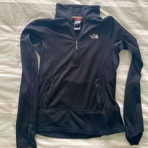 The North Face black 1/2 zip long sleeve size small